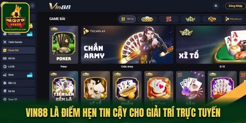 Vin88 là điểm hẹn tin cậy cho giải trí trực tuyến