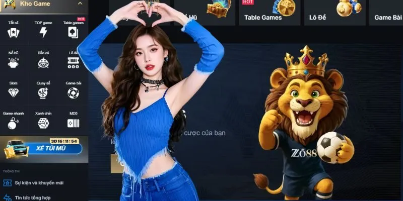 Top game thú vị được cung cấp 24 giờ tại trang ZO88